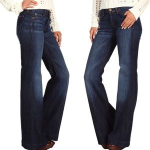 7 For All Mankind Dark Wash Dojo Flare Jeans